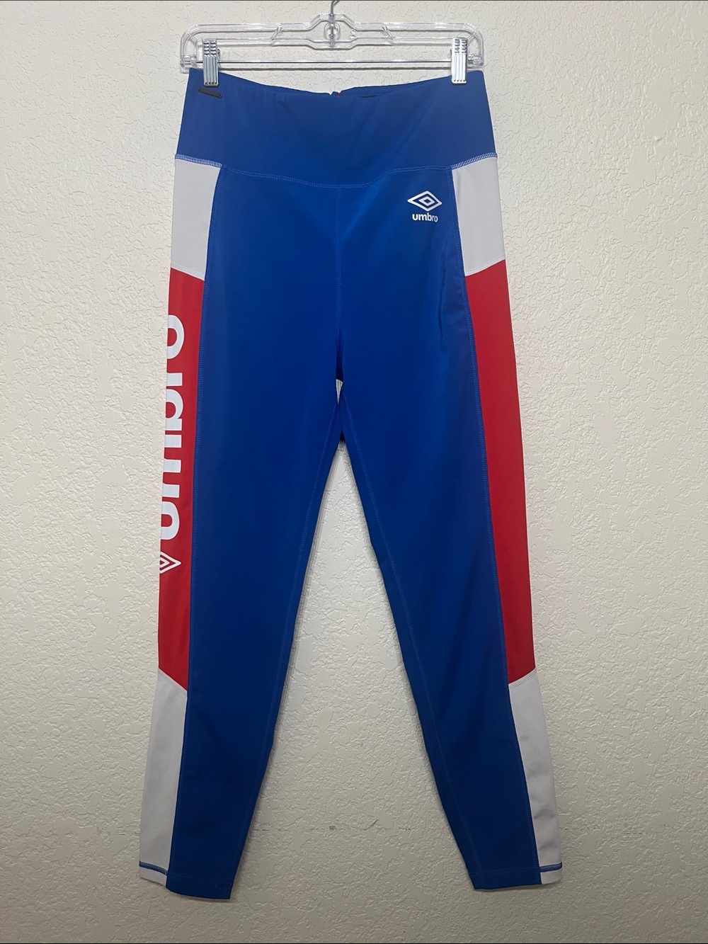 Umbro Women’s Large Red,White & Blue White Colorblock Athletic Leggings